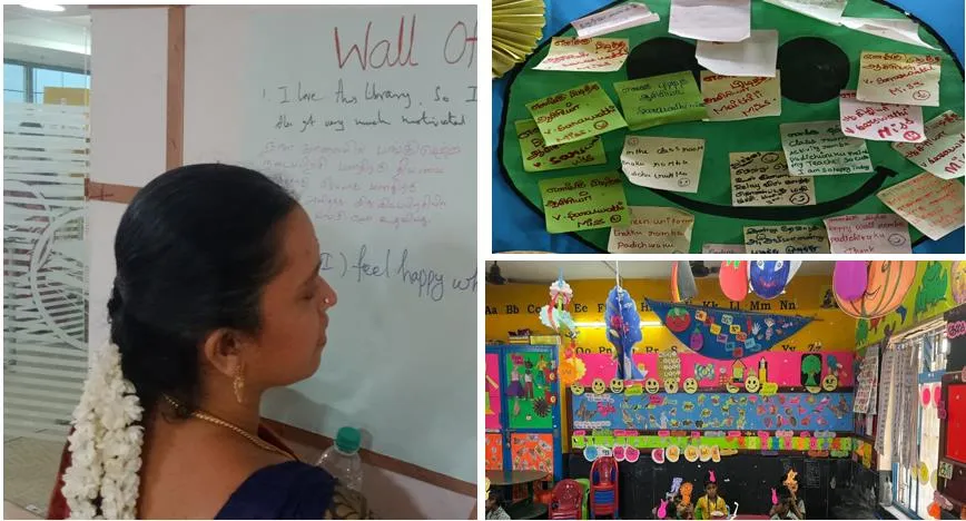 A teacher's note on the Wall of Happiness and a colourful made-over classroom