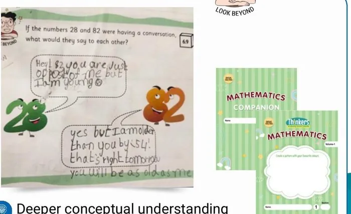 Math student work sample, Class 3