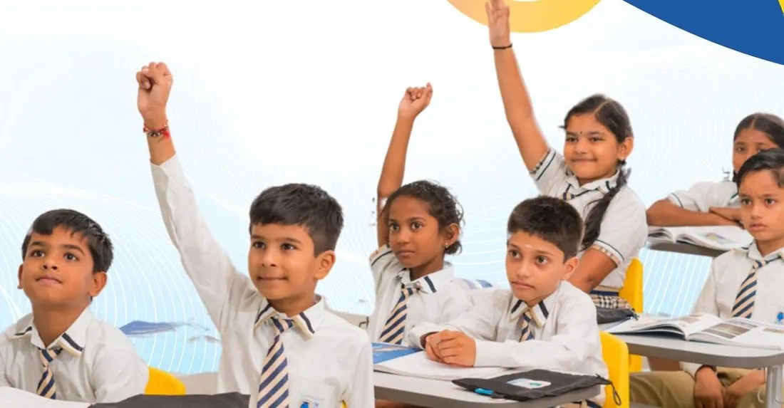 ThinkRoom students confidently raising hands to express their thinking